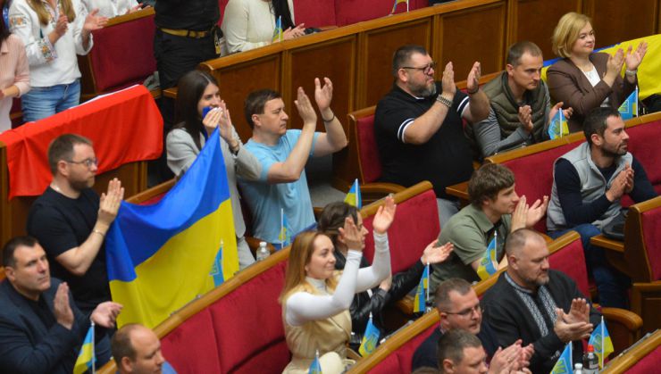 Засідання Верховної Ради України 22 травня. Президенти України та Польщі Володимир Зеленський і Анджей Дуда виступили перед українським парламентом.